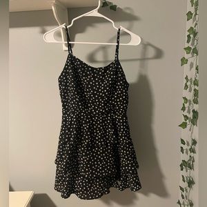 daisy tiered flounce mini dress